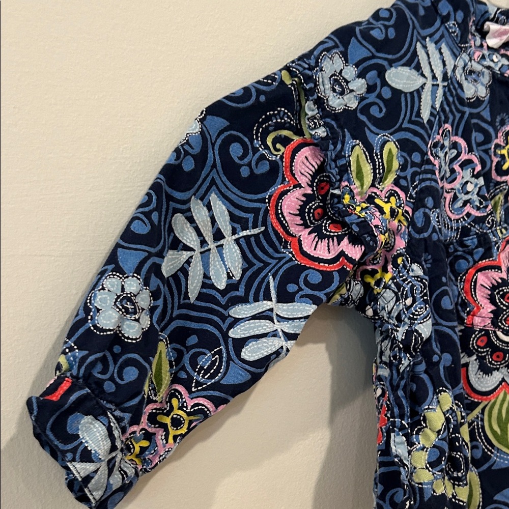 Oilily Floral Toddler Girl Sz 92cm Shirt Cotton Lond Sleeve button down Top 3T - Picture 6 of 8